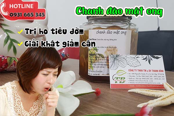 chanh đào ngâm mật ong thảo dược thanh bình