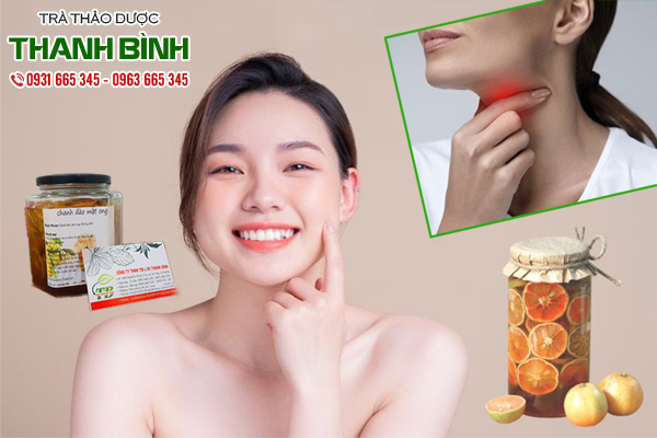 chanh đào ngâm mật ong thảo dược thanh bình