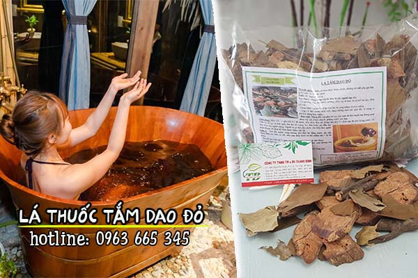 lá thuốc tắm dao đỏ thảo dược thanh bình